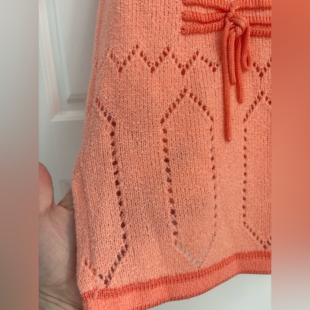 Vintage Goldie Short Sleeve Knit Tee Peachy Keen Embroidered Floral Beaded M - Picture 7 of 10